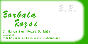 borbala rozsi business card