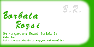 borbala rozsi business card